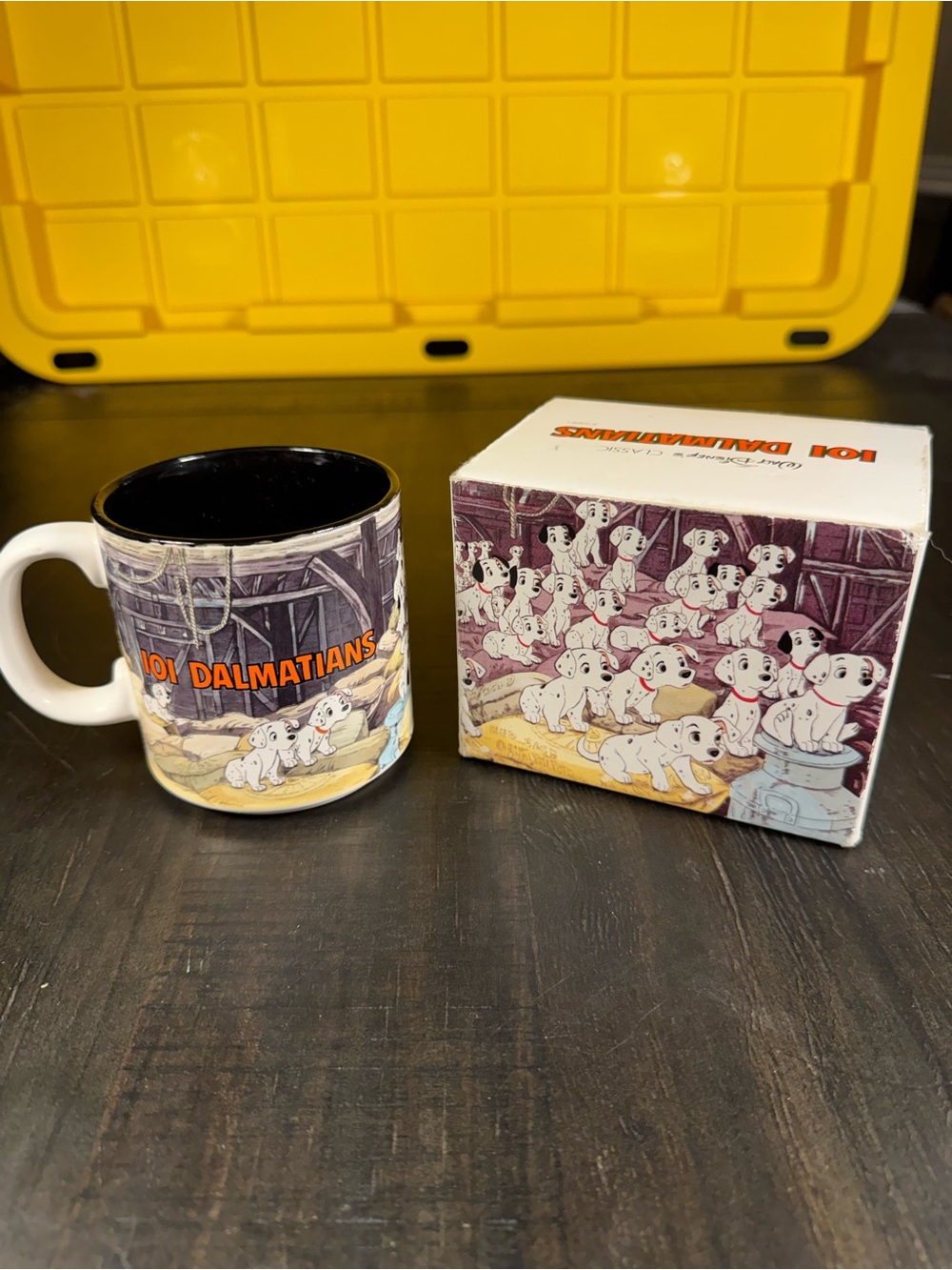 Vtg Disney Classic 101 Dalmatians Mug In Original Box Made In Japan 90s